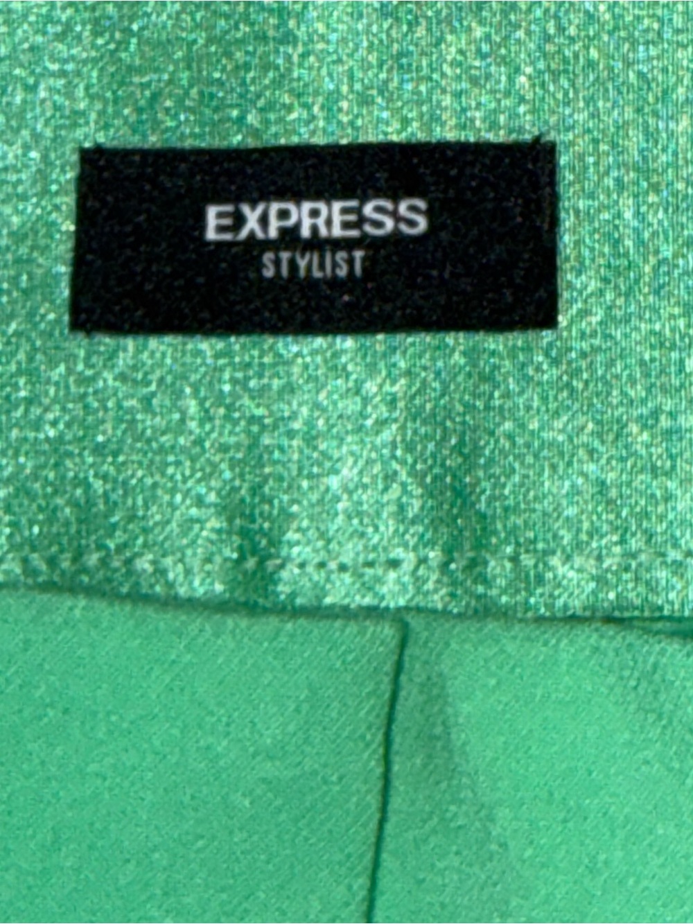 Express Stylist Dress Pants Women’s 6 Long Green High Rise Stretch Straight NWOT - Picture 9 of 10